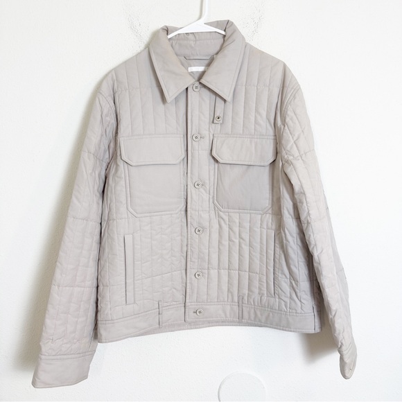 Helmut lang compact quilted poplin jacket